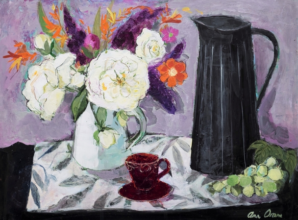 Black Jug and Summer Flowers